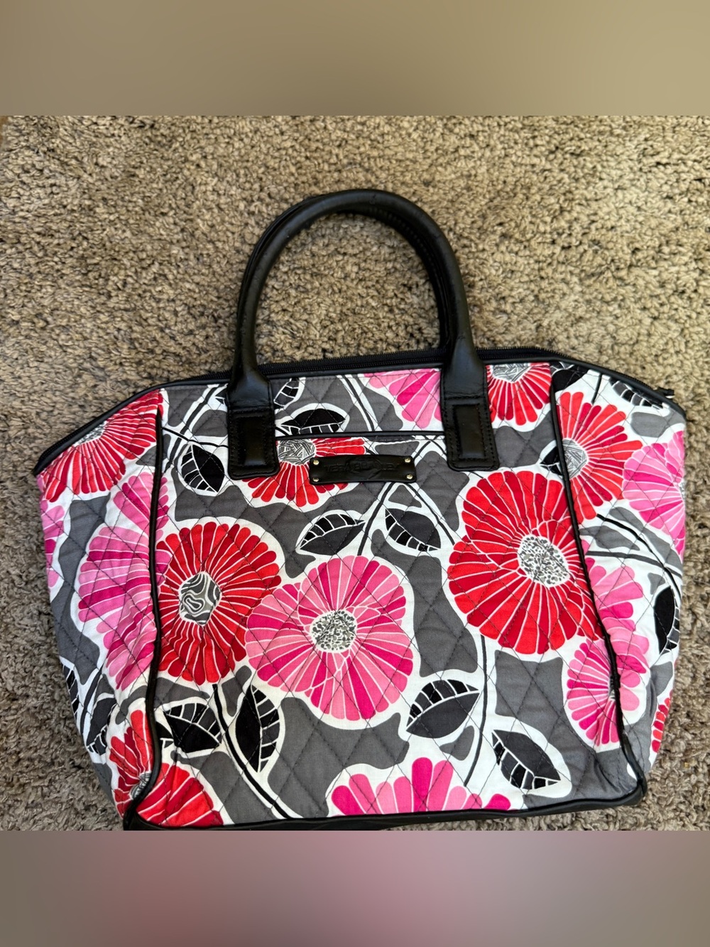 Vera Bradley Trapeze Tote in the "Cheery Blossoms" pattern! NWOT